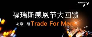福瑞斯感恩节大回馈:入金赠奖励金,一起来Trade for More!仅限本周!